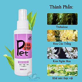 Xịt thơm miệng cho chó mèo Borammy 100ml (Xịt khử mùi, hơi thở thơm mát cho thú cưng)