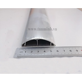 Mua Nẹp sàn bán nguyệt nhôm cao cấp - Trắng bạc  dài 1m - Combo 2 cây D60x15mm