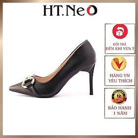 Giày cao gót 9p ht.neo, giày công sở nữ chất liệu da bò cao cấp cực dễ đi, đi cực êm chân cs225