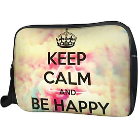 Túi Đeo Chéo Hộp Unisex Keep Calm & Be Happy Live Free - TCTE122