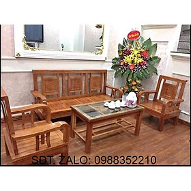 Mua bàn ghế phòng khách gỗ xoan giá đã bao gồm ship