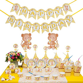 Set Trang Trí Sinh Nhật Để Bàn Khỉ Vàng Punkdecor 1917143
