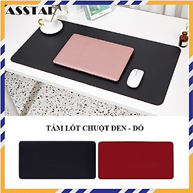 Tấm Lót Chuột, Miếng Lót Chuột, Chất Liệu Da PU 2 Mặt, Lót Chuột Cỡ Lớn 90x45cm và 80x40cm, Pad Chuột Kiêm Thảm Da Trải Bàn Làm Việc - Hàng Chính Hãng
