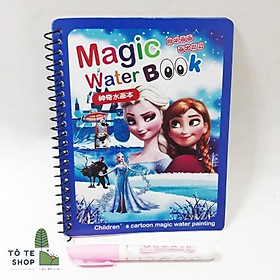 Đồ Chơi Ảo Thuật Tranh Tô Màu Nước Ma Thuật, Magic Water Book,Tranh nước tự xoá đa dạng chủ đề, sách tập tô thần kì cho bé