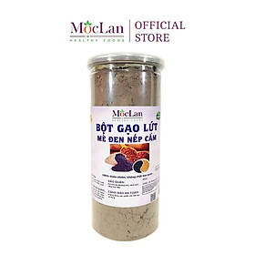 Bột gạo lứt mè đen nếp cẩm Mộc Lan, thực phẩm giảm cân bổ sung dinh dưỡng - 250g, 500g