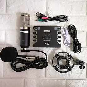 Mua Bộ thu âm live stream Soundcard K10 và BM 900 hàng nhập khẩu