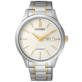 Đồng Hồ Nam Citizen Dây Thép Không Gỉ NH7524-55A - Mặt Trắng (Sapphire)