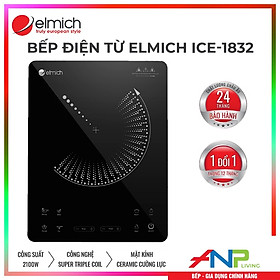 Bếp Từ Đơn Elmich ICE-1832 (Công Suất 2100W, Điều Khiển Cảm Ứng, Mặt Kính Ceramic Cường Lực) - Hàng Chính Hãng