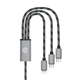[DK] Dây Sạc Nhanh Đa Năng 3 in 1 Thông Minh 3 Đầu Dành Cho IPhone - Android - Type C - Hàng Chính Hãng
