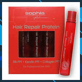 Huyết thanh Sophia Platinum Hair Repair Protein phục hồi tóc hư tổn siêu mượt Hàn Quốc 13ml x10