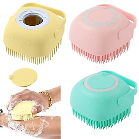 Bàn chải tắm bằng silicon ， 3 PCS Silicone tắm 2 trong 1 Bàn chải Massage Bàn chải Silicone Bàn chải Silicone ， để làm cho bồn tắm, hồng, vàng, xanh