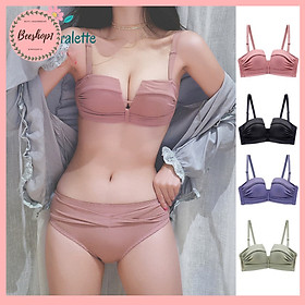 Áo lót đúc su cup ngang nâng ngực tạo khe push up quyến rũ, áo lót không gọng mút kép, áo chip mút dày 3 cm mặc nhiều kiểu AS116