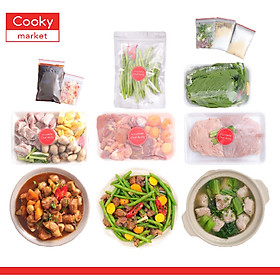 Combo Đãi Tiệc Phủ Phê (Canh Cá Thác Lác Cải Bẹ Xanh - Sườn Non Kho Thơm Nấm - Lòng Gà Xào Đậu Cove)