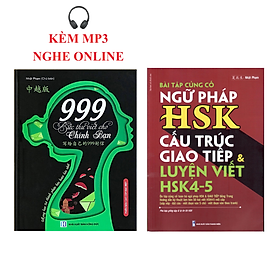 Sách- Combo 2 sách 999 bức thư viết cho chính mình song ngữ Trung việt +Bài Tập Củng Cố Ngữ Pháp HSK – Cấu Trúc Giao Tiếp & Luyện Viết HSK 4-5 Kèm Đáp Án