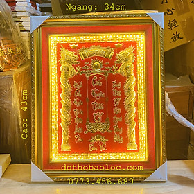 Mua Cửu Huyền Thất Tổ Bằng Đồng (Có Đèn) Cao 43cmx34cm