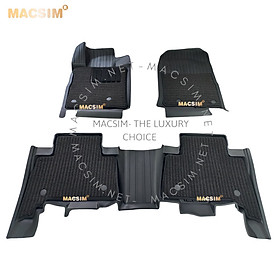 Thảm lót sàn 2 lớp  xe ô tô TOYOTA PRADO 2010+ Nhãn hiệu Macsim 3W chất liệu nhựa TPE đúc khuôn cao cấp - màu đen