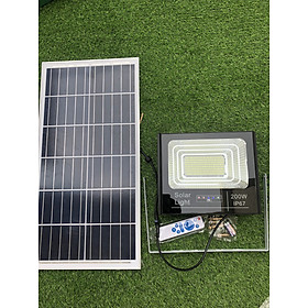 Mua Đèn Năng Lượng Mặt Trời Pha 200W - Bộ sản phẩm gồm Đèn Pha Báo Pin  Tấm Pin NL  Remote và phụ kiện đi kèm