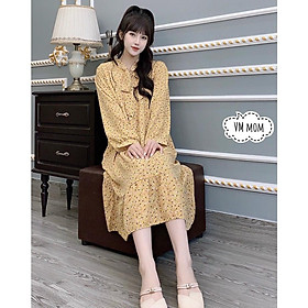 Đầm bầu công sở thiết kế suông thời trang chất đẹp-váy bầu xinh dáng dài