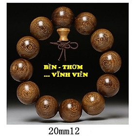 Bộ Vòng đeo tay phong Thủy Gỗ Đàn Hương Lụa Vàng Tự Nhiên Ấn Độ, Kèm Hộp đựng lót nhung nỉ