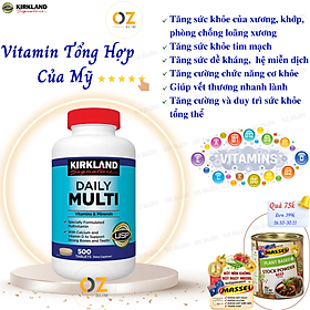 Hình ảnh Vitamin tổng hợp cho người dưới 50 tuổi Kirkland Signature Multivitamin Bổ sung khoáng chất cho cả nam và nữ, tăng cường hệ miễn dịch,  giảm căng thẳng mệt mỏi - OZ Slim Store