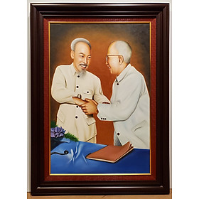 Mua Tranh vẽ sơn dầu - Bác Hồ & Bác Tôn