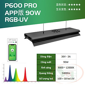 Đèn led Week RGB UV Pro P series P600, P900, P1200 quang phổ bể thủy sinh cá tép cảnh