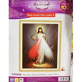 Mua Tranh thêu chữ thập Lòng chúa thương xót LV3422  kích thước 45 x 55 cm