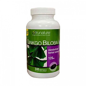 Hình ảnh Thực phẩm bổ sung Tăng cường tuần hoàn não Trunature Ginkgo Biloba 340 Viên (Mẫu mới) - Nhập khẩu Mỹ