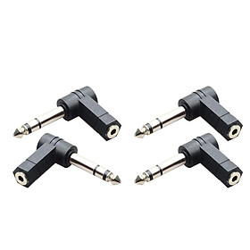 4x 6.35mm 1/4'' Male Plug to 3.5mm 1/8'' Female Jack Audio Adapter Connector