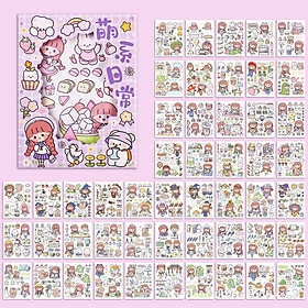 Set 50 Hình Dán Sticker Cute, Hộp Sticker Trang Trí Dễ Thương