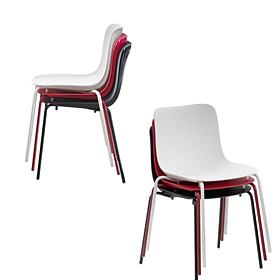 Mua Ghế ăn Italia cao cấp Ghế bàn ăn thân nhựa Polypropylene chân thép sơn nhập khẩu LAVORO European Plastic Dining Chairs – Nội thất CAPTA