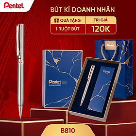 Bút ký cao cấp Pentel B810-PG nòi 0.8mm mực xanh thiết kế thanh lịch vỏ bút mạ vàng
