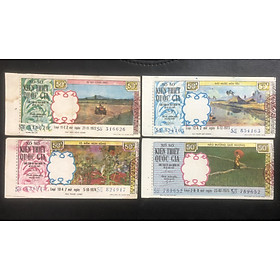 Mua Bộ 4 tờ vé số xưa Việt Nam 197x phát hành khác năm sưu tầm