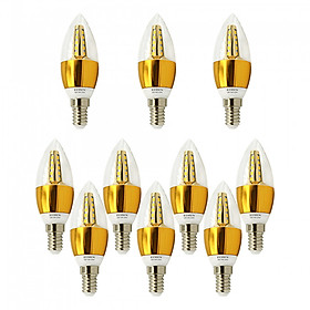 Mua 10 Bóng đèn Led nến 5w quả nhót đuôi E14 sáng vàng ấm Posson LCP-5E14G