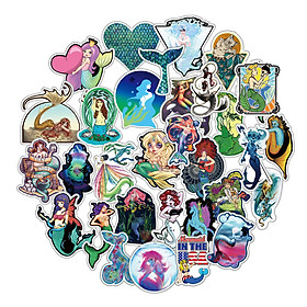 Sticker 50 miếng hình dán Mermaid - hàng nhập khẩu