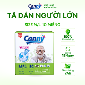 Tã Dán Người Lớn Canny Siêu Mềm, Siêu Thấm, Kháng Khuẩn Size M10, M/L10 (10 miếng)