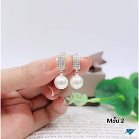 Bông tai khuyên tròn chất liệu bạc 925 treo trai MS85h