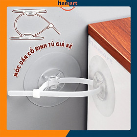 Mua Móc Khoá Cố Định Tủ Chống Đổ Hamart Dán Tường Cố Định Nội Thất Kèm Đai Rút Lạt Nhựa An Toàn Cho Bé
