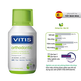 Nước súc miệng cho người chỉnh nha, niềng răng, mang khí cụ chỉnh nha Vitis Orthodontic 150ml