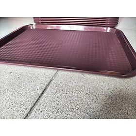 Mua KHAY NHỰA CAFE - KHAY NHỰA CHỮ NHẬT MÀU NÂU 30x40