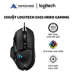 Mua Chuột game có dây Logitech G502 Hero - Cảm biến Hero 25k  RGB  11 nút lập trình - Hàng Chính Hãng