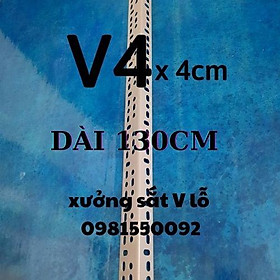 Mua sắt thanh V Lỗ (cây V4x4 - dài 130cm )  kệ sắt V lỗ sắt V lỗ đa năng sắt V lắp kệ