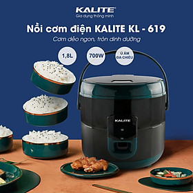 [Hàng chính hãng] Nồi cơm điện Kalite KL619 - Dung tích lớn 1.8L 700W