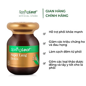Viên uống thải độc phổi, thanh lọc phổi, giảm các bệnh về hô hấp, ho, tức ngực SpringLeaf Super Lung Detox 60 viên