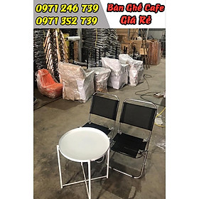 Mua Bàn ghế trà chanh  bàn ghế xếp cafe ( 2 ghế + 1 bàn )