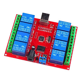 DC 12V 8-Channel USB Relay Board Module Computer Control for Home Automation