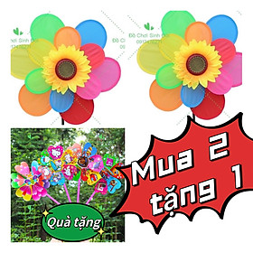 Combo 2 chong chóng gió 2 tầng hoa hướng dương 40cm