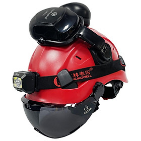 Mũ bảo hộ lao động xây dựng có kính Đèn Led CE EN397 Mũ cứng ABS Aloft Work ANSI Công nghiệp bảo vệ ban đêm