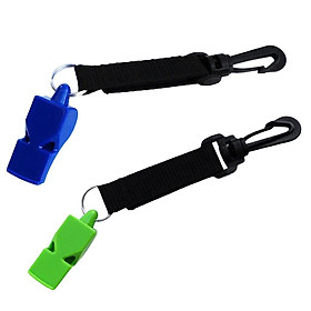 2 Piece Ultra-loud Emergency Scuba Dive Safety Whistle Outdoor Boating Diving Emergency Survival Gear