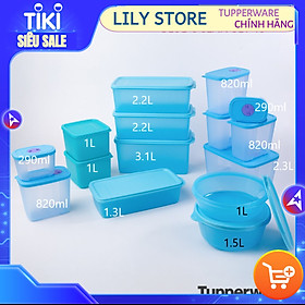 Mua BỘ HỘP TRỮ MÁT & TRỮ ĐÔNG BLUE OCEAN SET 15 TUPPERWARE CHÍNH HÃNG